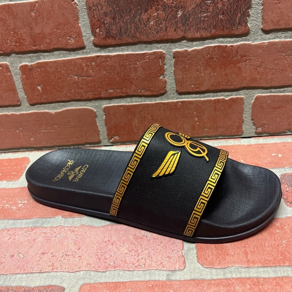 Creative Recreation ‘VICENZA’ Black/Gold EVA Slide Sandals Men’s Size 11 / 44.5 - Picture 5 of 8